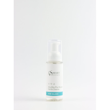 Smart4Derma Acne Balance AHA-BHA-PHA MOUSSE GENTLE CLEANSE Очищающая мультикислотная пенка для жирной, комбинированной кожи из акне 80 мл