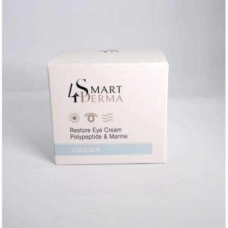 Smart4Derma Aquagen RESTORE EYE CREAM POLYPEPTIDE&MARINE Увлажняющий дренажный крем от темных кругов и отеков 30 мл