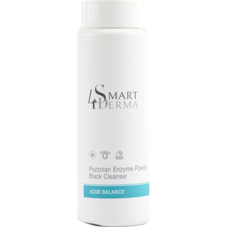 Smart4Derma Acne Balance POZZOLAN ENZYME POWDER BLACK CLEANSER Энзимная пудра с вулканической пылью 80 гр