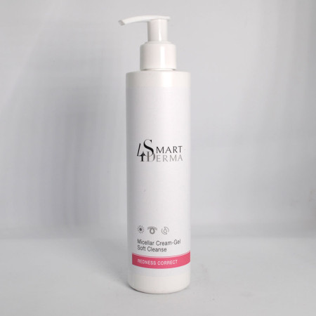 Smart4Derma Redness Correct Мицеллярный очищающий крем-гель для чувствительной и куперозной кожи, 250 мл