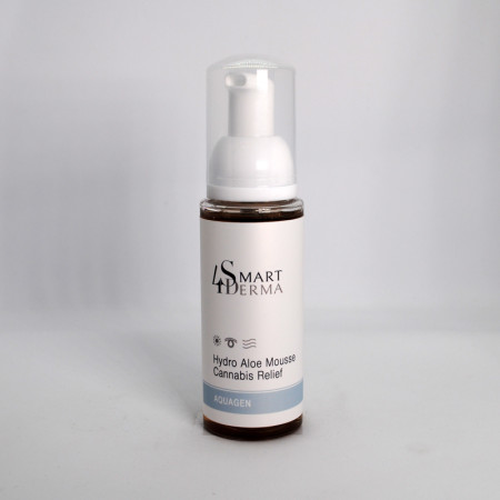Smart4Derma Aquagen Hydro Aloe Mousse Cannabis Relief Пенка для сухой и чувствительной кожи с каннабисом, 80 мл