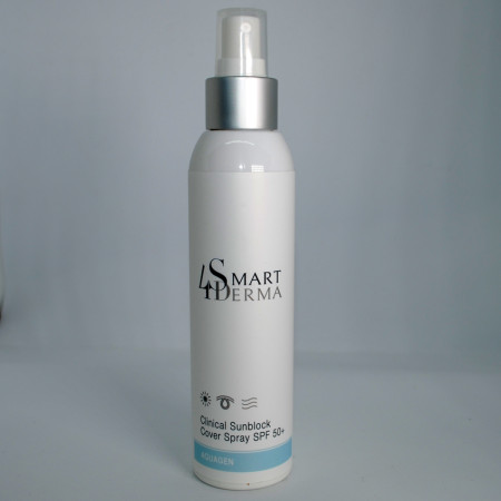 Smart4Derma Aquagen Clinical Sunblock Cover Spray SPF 50+ Пост-Процедурный Защитный Регенерирующий Спрей SPF 50+, 150 мл