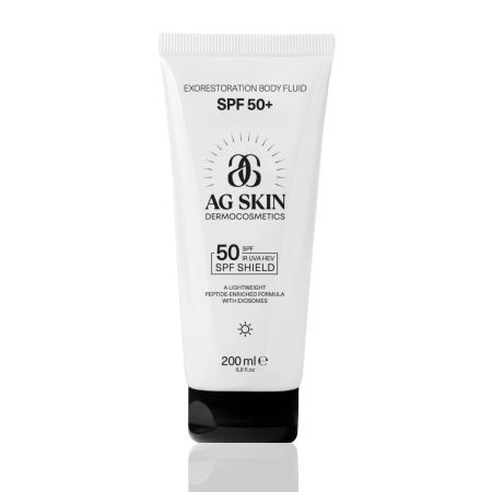 AG Skin СОНЦЕЗАХИСНИЙ ФЛЮЇД ДЛЯ ТІЛА SPF 50+ EXORESTORATION BODY FLUID SPF 50+, 200 мл